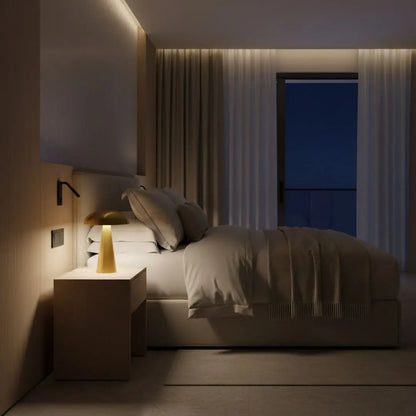 Lampe de Chevet Champignon Métal - Tactile et Sans Fil Homy Light