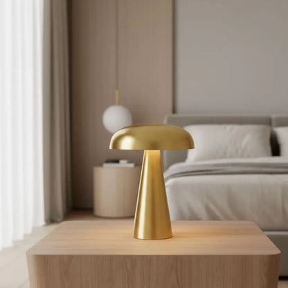 Lampe de Chevet Champignon Métal - Tactile et Sans Fil Homy Light