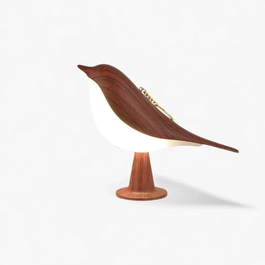 Lampe de Chevet Tactile -  Oiseau Effet Bois Homy Light