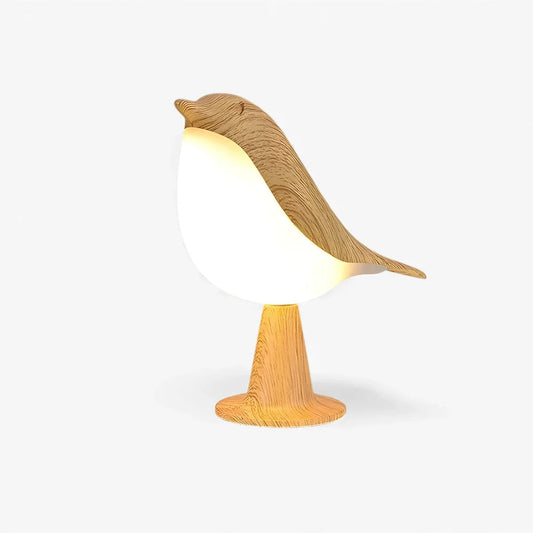 Lampe de Chevet Tactile -  Oiseau Effet Bois Homy Light