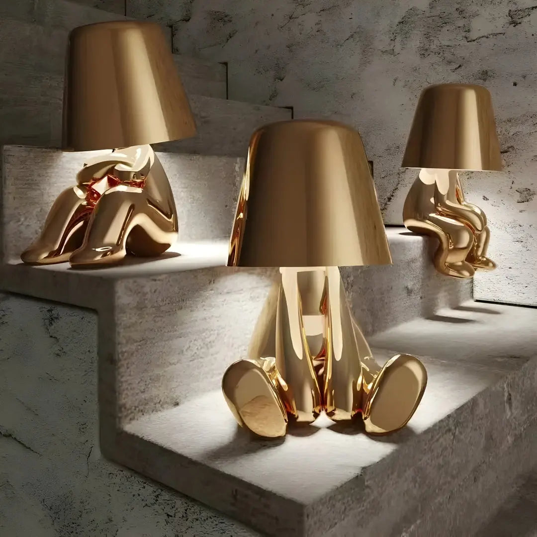 Lampe De Chevet Tactile - Bonhomme Dorée Homy Light