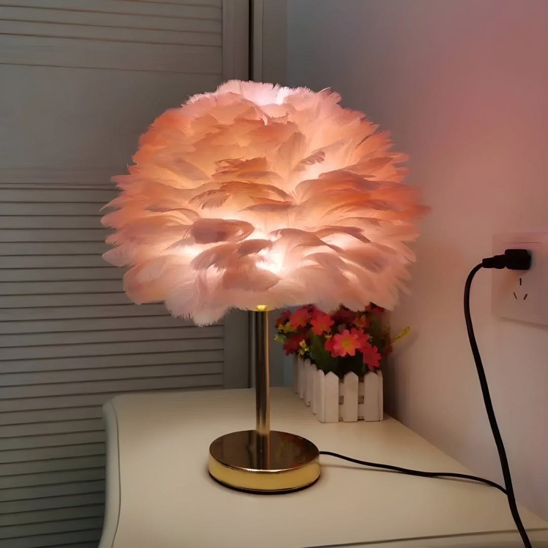 Lampe De Chevet Cocooning en plumes Homy Light