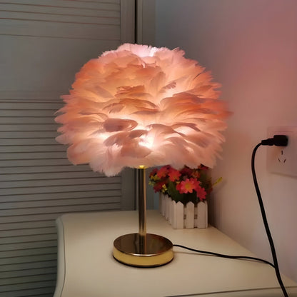 Lampe De Chevet Cocooning en plumes Homy Light