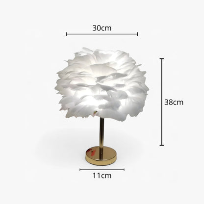 Lampe De Chevet Cocooning en plumes Homy Light
